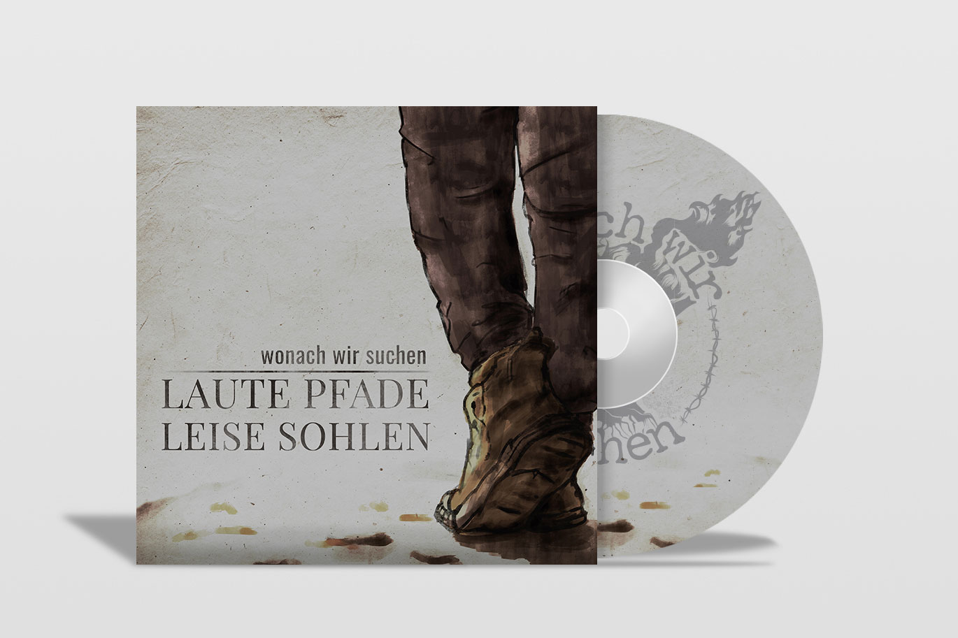 von Sascha Heller entworfenes Design & Layout für das Musikalbum "Laute Pfade leise Sohlen"